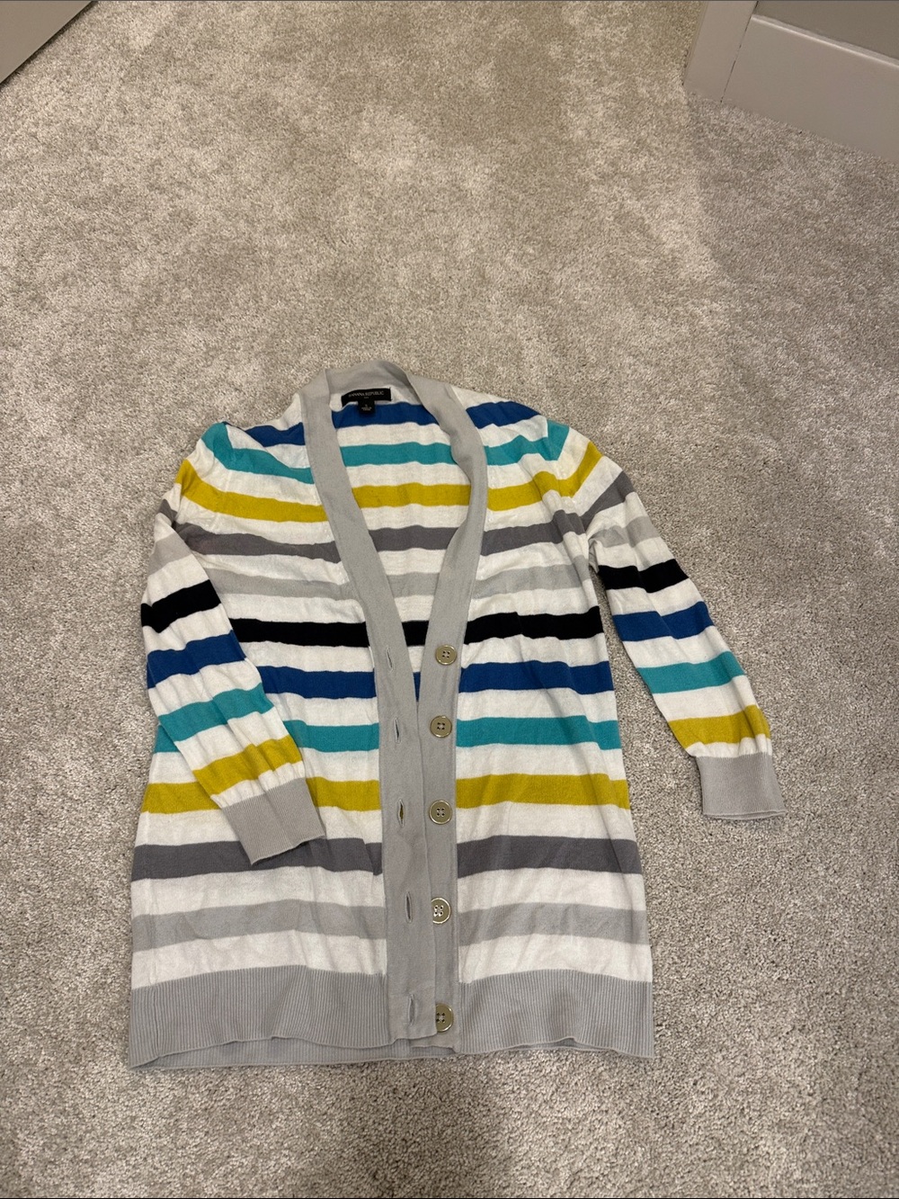 Banana Republic Striped Button-Front Women's Cardigan